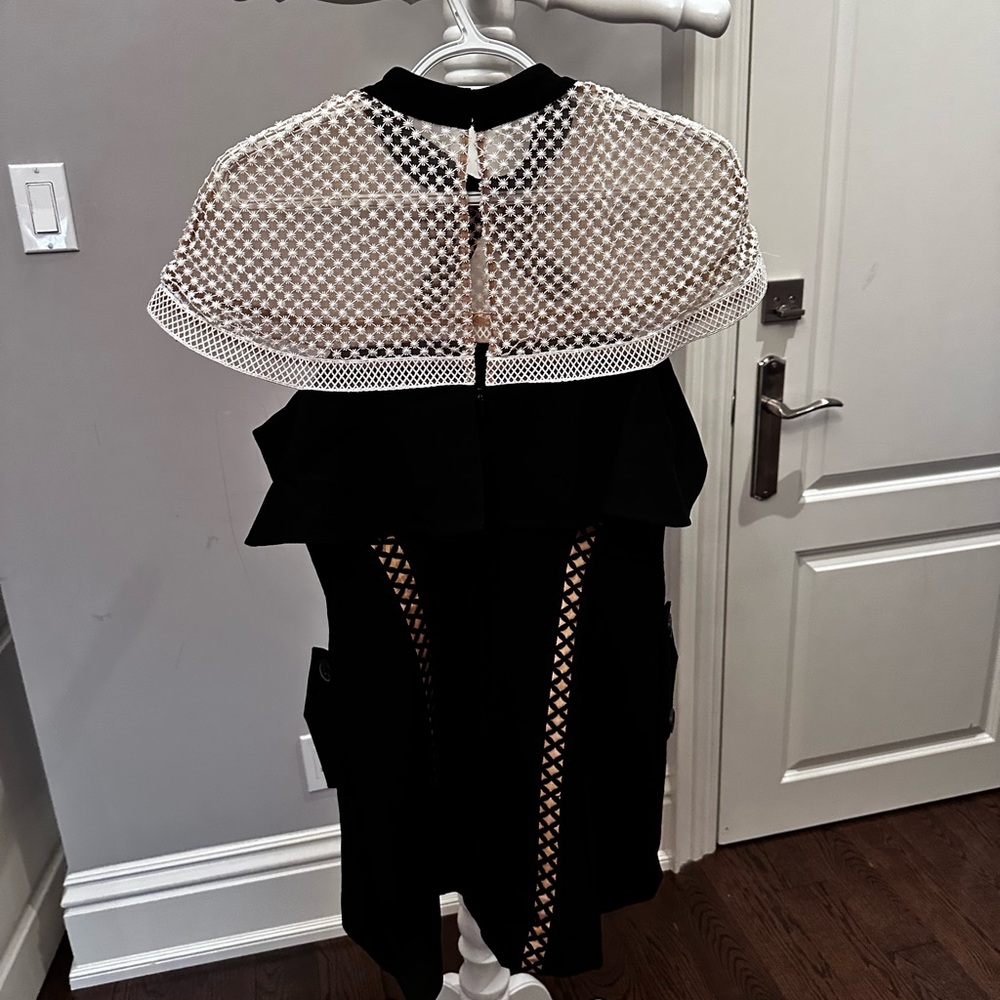 Self-Portrait Black and Cream Kids Dress - Picture 4 of 4